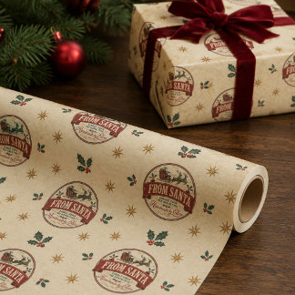 Kerstmis Vintage Sinterklaas Klassiek Cadeaupapier