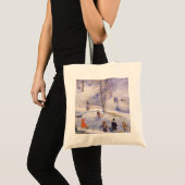 Kerstmis vintage, sleeën, Central Park Glackens Tote Bag (Voorkant (product))