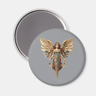 Kerstmis Vintage Stijl Engel Ornament Magneet