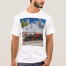 Kerstmis Vintage Trein Heren T-Shirt