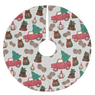 Kerstmis Vintage Truck Boomkleed Retro Truck Kerstboom Rok