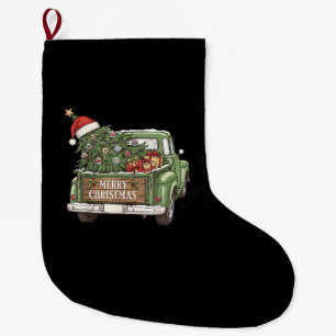 Kerstmis Vintage Truck Prettig Kerstfeest Mannen V Grote Kerstsok