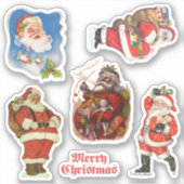Kerstmis vintage, Verscheidenheid van Sinterklaas Sticker (Voorkant)