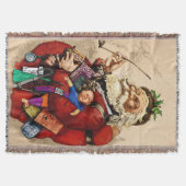 Kerstmis vintage, Victoriaanse Kerstman Pijp Speel Deken (Voorkant)