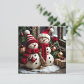 Kerstmis vintage - Vlakke wenskaart Kaart (Staand voorkant)