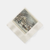 Kerstmis Vintage, Winter, Feestelijke Papieren Ser Servet (Hoek)