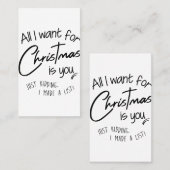 Kerstmis Visitekaartje (Voorkant / Achterkant)