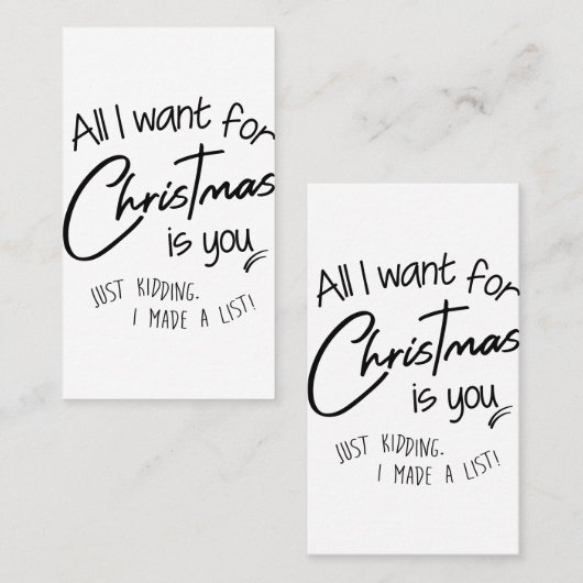 Kerstmis Visitekaartje (Voorkant / Achterkant)