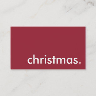 Kerstmis. Visitekaartje
