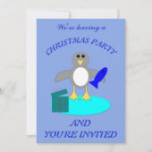Kerstmis Vissen Pinguïn Aangepaste Uitnodiging (Voorkant)
