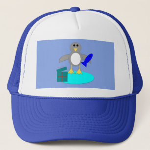 Kerstmis Vissende Pinguïn Hoed Trucker Pet