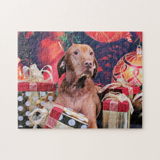 Kerstmis - Vizsla - Budda Legpuzzel (Horizontaal)