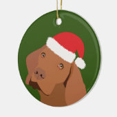 Kerstmis Vizsla Dog Keramisch Ornament (Links)