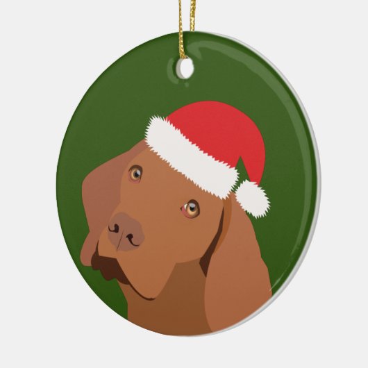 Kerstmis Vizsla Dog Keramisch Ornament (Links)