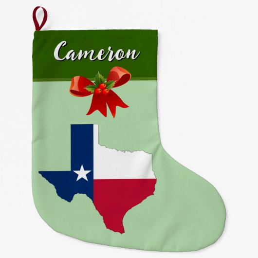 Kerstmis vlag van de staat Texas Grote Kerstsok (Voorkant)