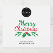 Kerstmis Voeg aangepaste Logo- en tekstbedrijf toe Sparkling Wijnetiket (Enkel label)