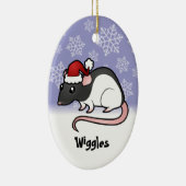 Kerstmis (voeg je huisdiernaam toe) keramisch ornament (Rechts)