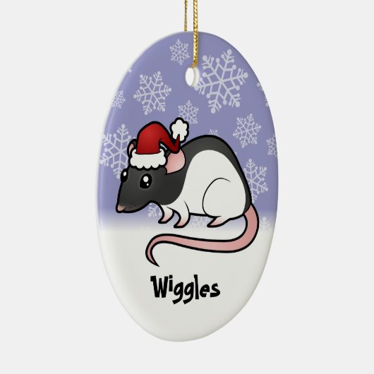 Kerstmis (voeg je huisdiernaam toe) keramisch ornament (Rechts)