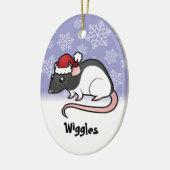 Kerstmis (voeg je huisdiernaam toe) keramisch ornament (Links)