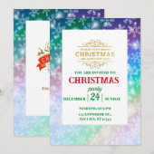 Kerstmis Voeg Uw Afbeelding en Naam, Sneeuwvlok Kaart (Voorkant / Achterkant)