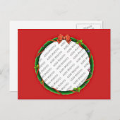 Kerstmis Voeg uw foto en rode achtergrond toe Feestdagenkaart (Voorkant / Achterkant)