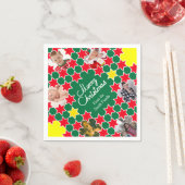 Kerstmis voeg zes foto's toe rood groenboek luiers servetten (Insitu)