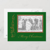 Kerstmis voegt Uw Briefkaart van het Lijst van de (Voorkant / Achterkant)