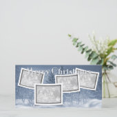 Kerstmis VOEGT UW Scène van de Sneeuw van FOTO'S Feestdagenkaart (Staand voorkant)