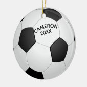 Kerstmis Voetbal en Schoen Keramisch Ornament (Links)