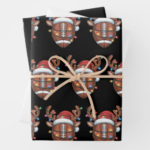 Kerstmis Voetbal Fan Santa Hoed Sport Kerstmis  Inpakpapier Vel