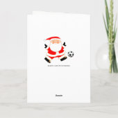 Kerstmis voetbal feestdagen kaart (Achterkant)