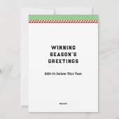 Kerstmis voetbal feestdagenkaart (Achterkant)