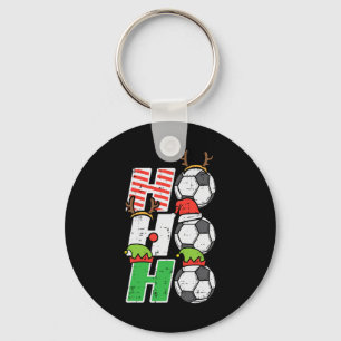 Kerstmis Voetbal Ho Ho Ho Voetbal Kerst Sport Mann Sleutelhanger