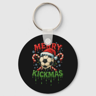 Kerstmis Voetbal Kerst Candy Cane Ijs Sleutelhanger