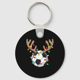 Kerstmis Voetbal Ll Sport Ontwerp Kerst Voetbal Pl Sleutelhanger