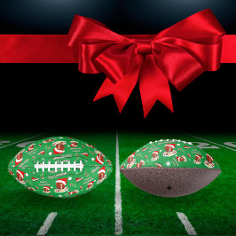 Kerstmis voetbal met snack eten patroon american football
