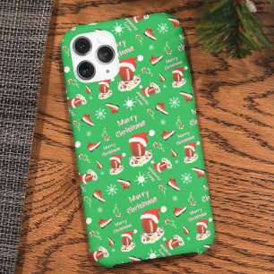 Kerstmis voetbal met snack eten patroon Case-Mate iPhone 14 hoesje