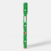 Kerstmis voetbal met snack eten patroon Case-Mate iPhone case (Achterkant / Rechts)