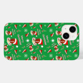 Kerstmis voetbal met snack eten patroon Case-Mate iPhone case (Achterkant (horizontaal))