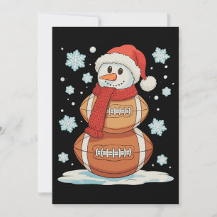 Kerstmis Voetbal Sneeuwman Vakantie Sport Kerstmis Feestdagenkaart
