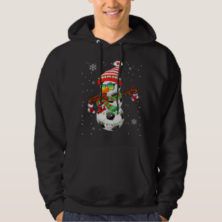 Kerstmis Voetbal Snowman die de pyjama's voor Hoodie
