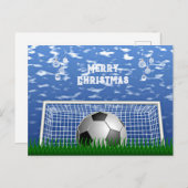 Kerstmis - Voetbalbal en net, Briefkaart (Voorkant / Achterkant)