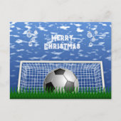 Kerstmis - Voetbalbal en net, Briefkaart (Voorkant)