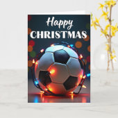 Kerstmis Voetbalkaart Kaart (Gele Bloem)