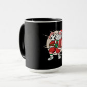 Kerstmis Voetbalspeler Mok (Voorkant links)
