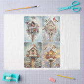 Kerstmis vogelhuis tissuepapier (Craft)