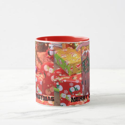 Kerstmis vol met lepel mok (Midden)