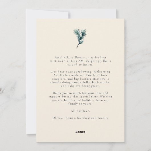 Kerstmis Volle harten Zachte familie Baby 2 foto's Feestdagenkaart (Achterkant)