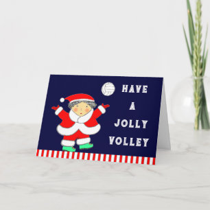 Kerstmis volleybal feestdagen kaart