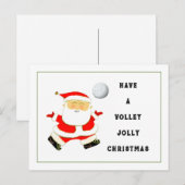 Kerstmis volleybal feestdagenkaart (Voorkant / Achterkant)